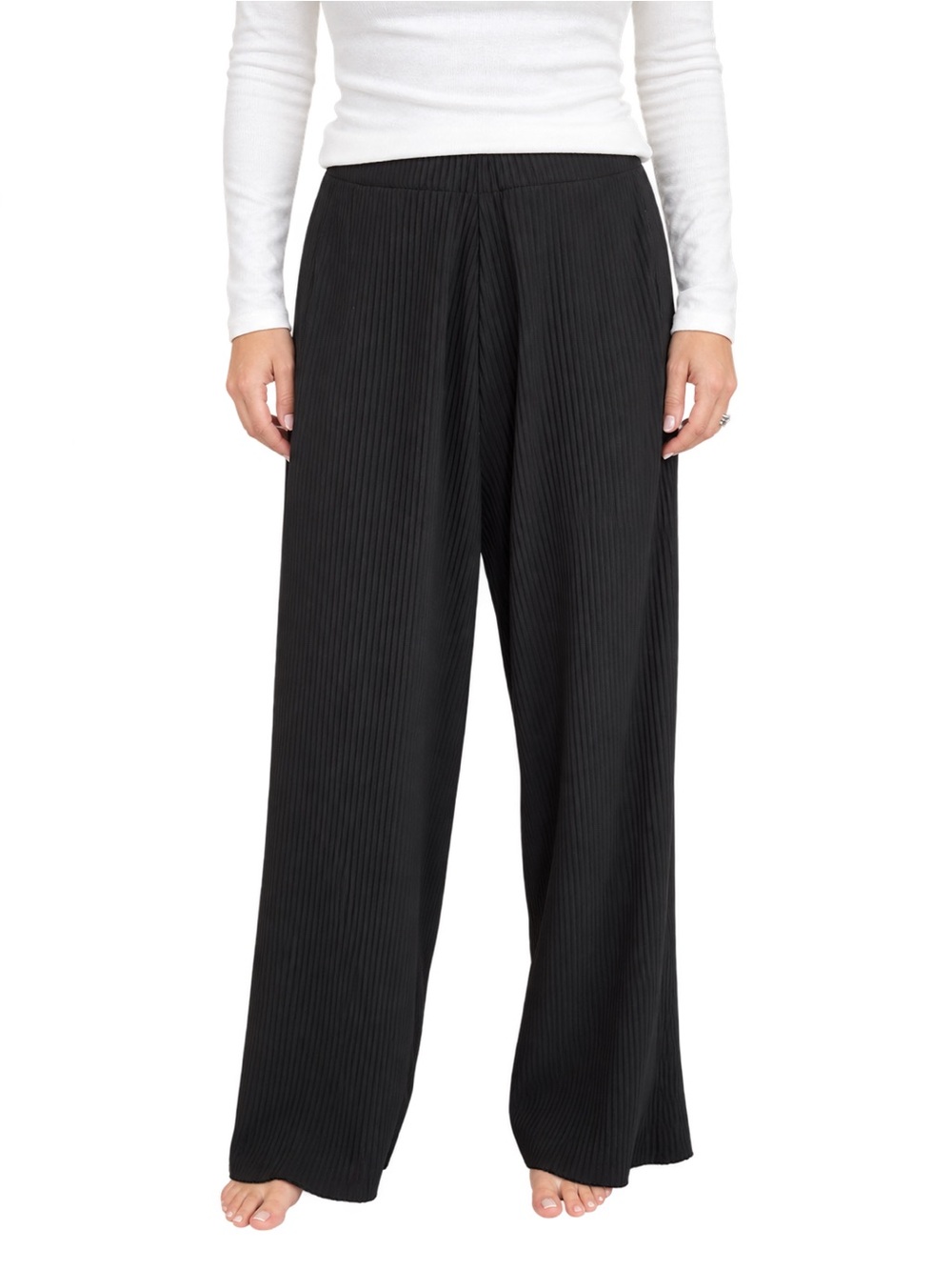 COS Wide Leg Pleated pants in Brown